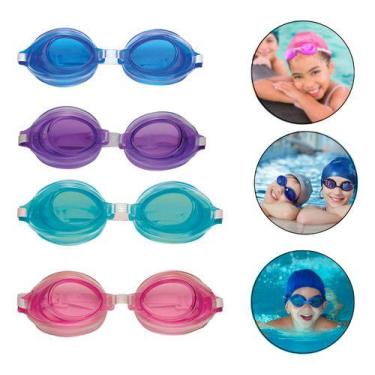 Imagem de Óculos De Natação Infantil +3 Anos Brincar Colorido Piscina - Mor, Rox