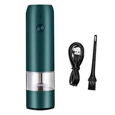 Imagem de Moedor Elétrico de Temperos Cozinha 6 Espessuras Ajustáveis Carregamento USB Adequado para Sal Marinho Pimenta Sichuan