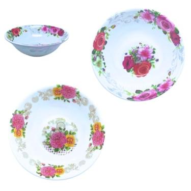 Imagem de 6 Tigelas Cumbuca Melamina Decorada Caldo Sopa Açaí Sorvete 700ml