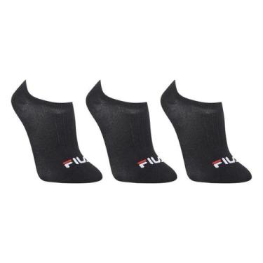 Imagem de Kit Meia Fila Cano Curto 3 Pares, Preto, 34-38