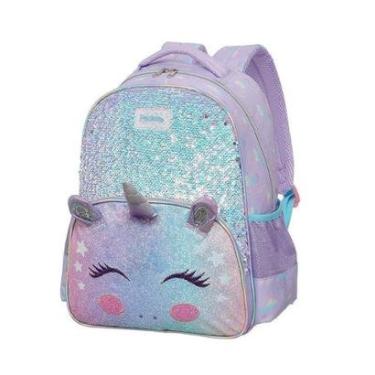 Imagem de Mochila Escolar Infantil Unicórnio 3D Pompom Packme Amazed-Feminino