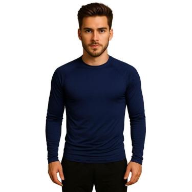 Imagem de Blusa Térmica Masculina Fitness Proteção Solar UV 50+ Camisa Inverno de Frio-Masculino