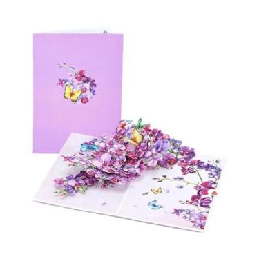 Imagem de Cartão De Aniversário E Dia Dos Namorados Com Orquídeas Rosas E Envelo