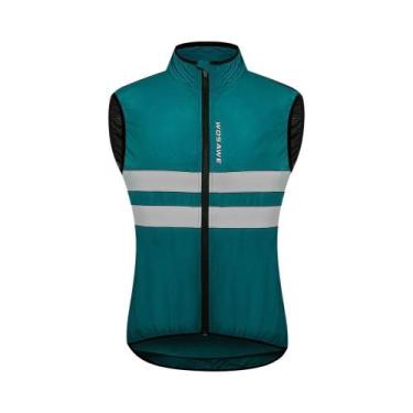 Imagem de Jaqueta Corta-vento Masculina, Dobrável, Refletiva, Para Ciclismo, Cor