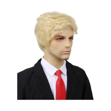 Imagem de Peruca Sintética Loira Em Camadas Estilo Pixie Resistente Ao Calor Par