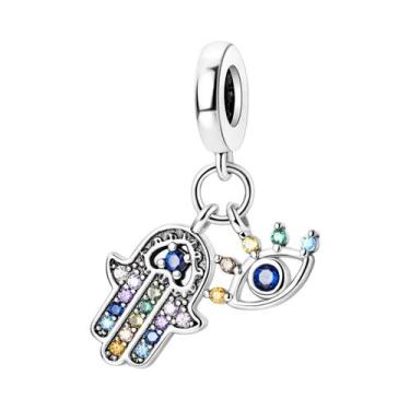 Imagem de Pingentes De Urso Fofo Banhados a Prata Para Pulseiras De Amizade Femi