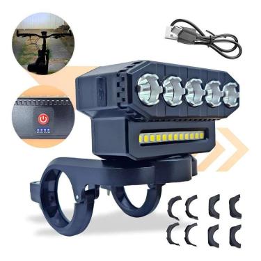 Imagem de Sinalizador Bicicleta Farol Luz Lanterna Bike Potente Led Pr