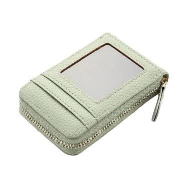 Imagem de Carteira Curta Feminina De Cor Sólida Com Padrão Lichia, Porta Moedas 