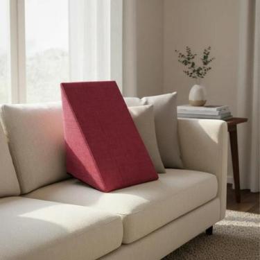 Imagem de Travesseiro Cunha de Encosto Apoio Para Repouso Leitura Descanso Trian