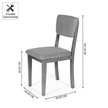 Imagem de Mesa De Jantar Redonda Montreal Pret/nor Com 4 Cadeiras Estofadas Ella Preto/bege