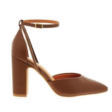 Imagem de Sapato feminino Casual Strass Dourado Vizzano - Marrom Café-Feminino