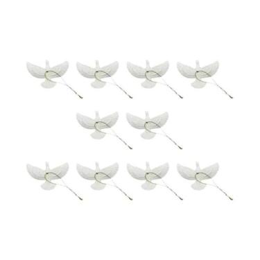 Imagem de Decoração De Natal Pomba Branca Com Asas Pequenas, Pingente Criativo E