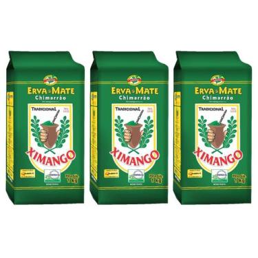 Imagem de Kit 3 Pacotes de Erva-Mate de Chimarrão Tradicional Ximango 1kg à Vácu