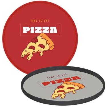 Imagem de Prato para Sevir Pizza Tramontina Mesa Posta Plástico Resistente Polip