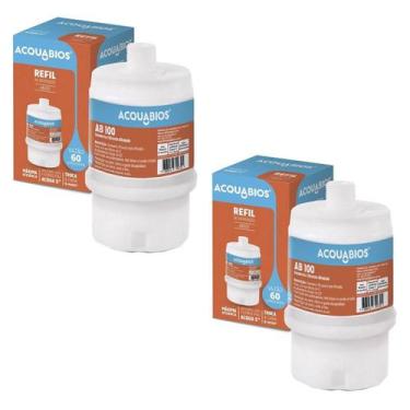 Imagem de Kit 2 Refil AB 100 BR/TR Acqua 5' Reposição Filtros POU Blindado Tripl
