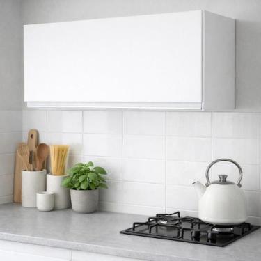 Imagem de Armário aéreo multiuso basculante 70cm 100% mdf - BELLI MÓVEIS, Branco