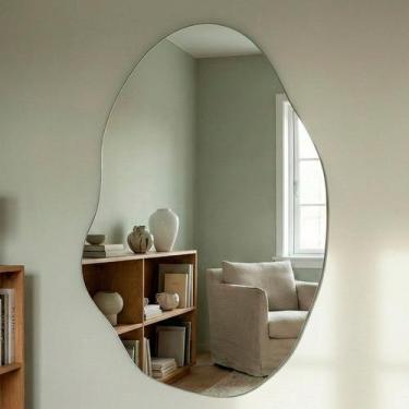 Imagem de Espelho Grande Decorativo Orgânico Pinterest 55x75 Mod. Rubi - REI DOS