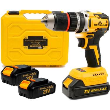 Imagem de Parafusadeira Furadeira Impacto 21v Com Maleta E 2 Baterias - Gorillaz