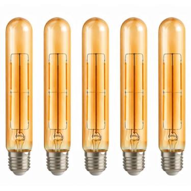 Imagem de 5 Lâmpada Filamento Led Retrô Tubular T32 Âmbar 4W Bivolt - Avant