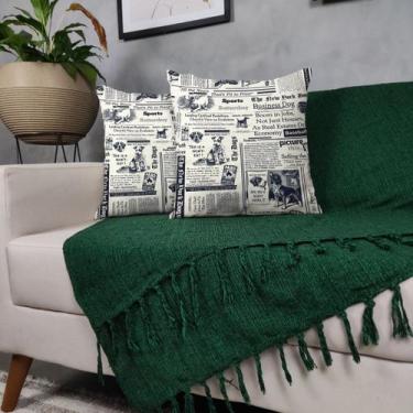 Imagem de Kit Manta Para Sofá Verde + 2 Capas De Almofada Com Zíper Cor:03 - Gen