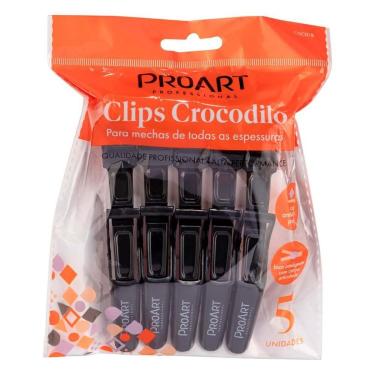 Imagem de Clipes de Cabelo Proart Croodilo 5 Unidades Preto-Unissex