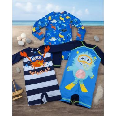 Imagem de Macacão Infantil Masculino com Zíper para Praia Estampa Variada