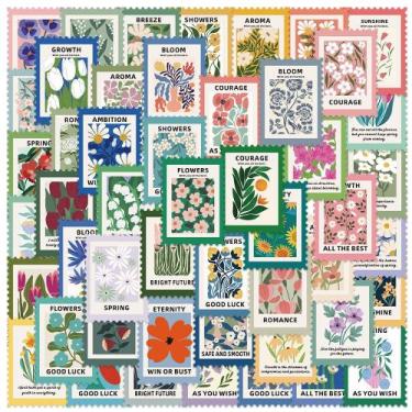 Imagem de Adesivos, flores, selos, vinil impermeável, anime, 50 unidades - yiwei