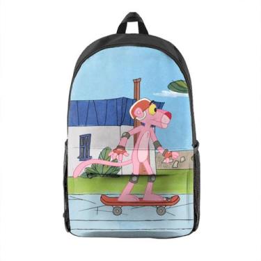 Imagem de Mochila escolar infantil Pink Panthers 3D Oxford 29x16x42cm - yiweisai