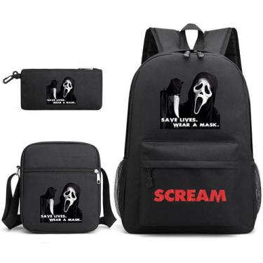 Imagem de Conjunto de mochilas Ghostfaces Cartoon Kids School 3 unidades de anim