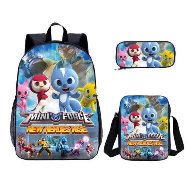 Imagem de Conjunto de mochilas Mini Forces Team School, 3 peças com bolsa de omb