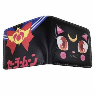Imagem de Carteira Sailor Moon Luna Cat Anime Characters em couro PU - Yiweisai
