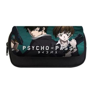 Imagem de Bolsa de lápis Psychos Pass de poliéster impermeável de grande capacid