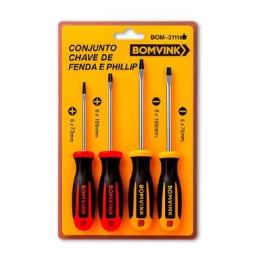 Imagem de Conjunto 4 chave de fenda / philips bom-3111 - J.Luccina