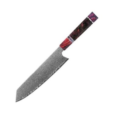 Imagem de Conjunto De Facas De Chef Japonesas Em Aço Damasco Santoku Nakiri Kiri