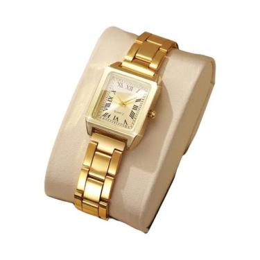 Imagem de Relógio De Pulso Feminino De Moda Com Mostrador Quadrado, Quartz, 12 O