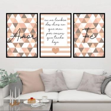 Imagem de Kit 3 Quadros Decorativos Eu Me Lembro - Triângulos