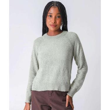 Imagem de Suéter Feminino Chenille Marisa Verde-52043, Verde, M