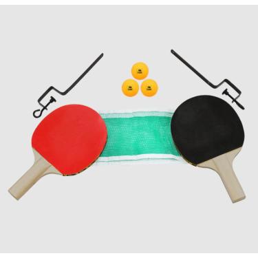 Imagem de Kit jogo tênis mesa 2 raquete rede suporte bola Bel Sports