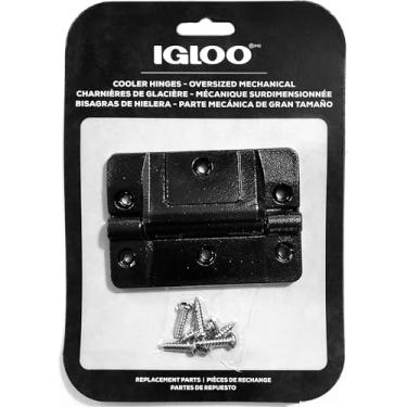 Imagem de Igloo Dobradiça mecânica grande para refrigeradores de 150-165 QT, preta (1 dobradiça)