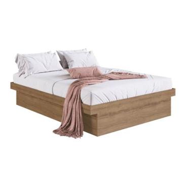 Imagem de Cama de Casal Queen Mel com Box Baú MDP Bogotá Organizador Cobertores 