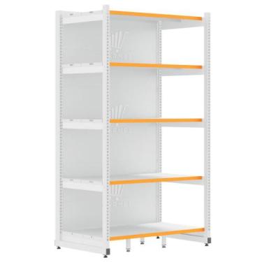 Imagem de Rack Fit Parede 1 Inicial 2,02X0,90X0,60 5 Bandejas Amapá, Branco Perf