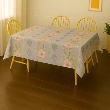Imagem de Toalha De Mesa Dubai Gelo Mod7120A Rolo 1,37x20m Vinil Pvc - Plast.co