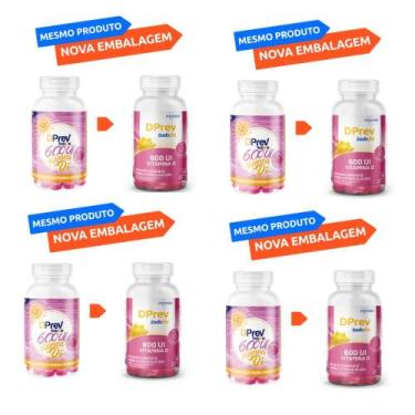 Imagem de Kit Vitamina D Colecalciferol DPrev Todo Dia 600UI Sabor Framboesa com