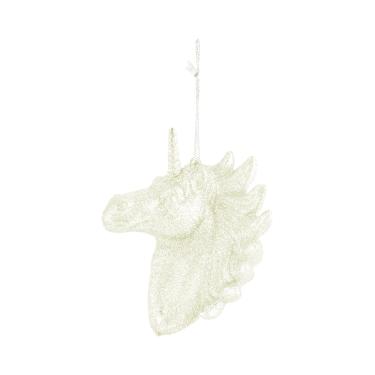 Imagem de Enfeite para Árvore de Natal Le Face Unicórnio Branco