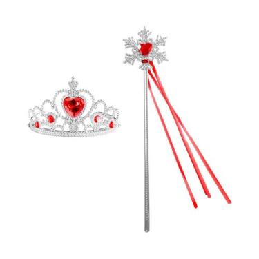 Imagem de Coroa De Princesa Para Meninas, Varinha Mágica, Tiara De Strass Para C