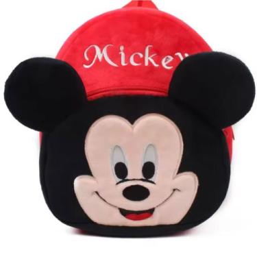Imagem de Mochila Bolsa Escolar Pelúcia Infantil Criança Mickey - 000005946E, In