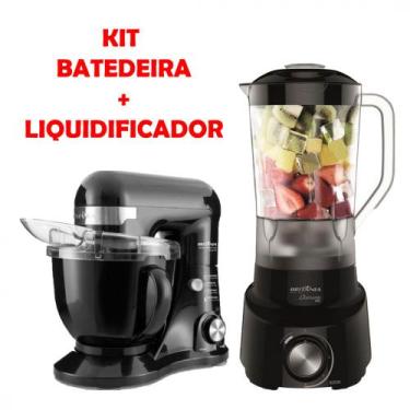 Imagem de Kit Cozinha Britânia 2 em 1 Com Liquidificador - Batedeira, Preto, 220