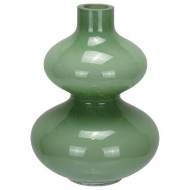 Imagem de VASO DECORATIVO ENFEITE PLANTA GARRAFA VIDRO 18x13x13cm VERDE