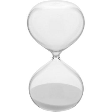 Imagem de AMPULHETA DECORATIVA AREIA BRANCA VIDRO 22x12x12cm TRANSPARENTE