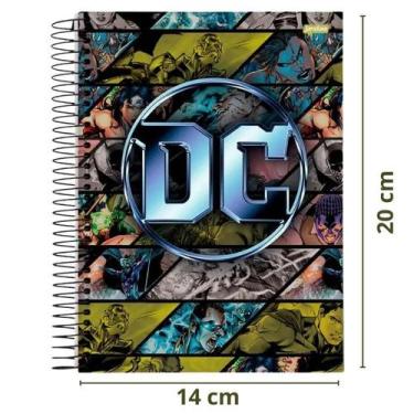 Imagem de Caderno Espiral 1/4 80 Folhas DC Comics Capa Dura - jandaia, Verde